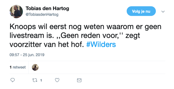 """Geen reden voor"""