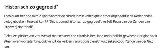 De clitoris: historisch zo gegroeid