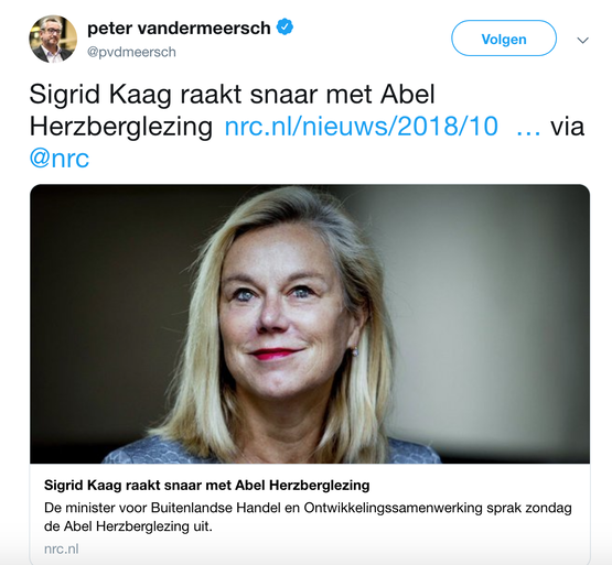 ... En de hele rij applaudisseerde