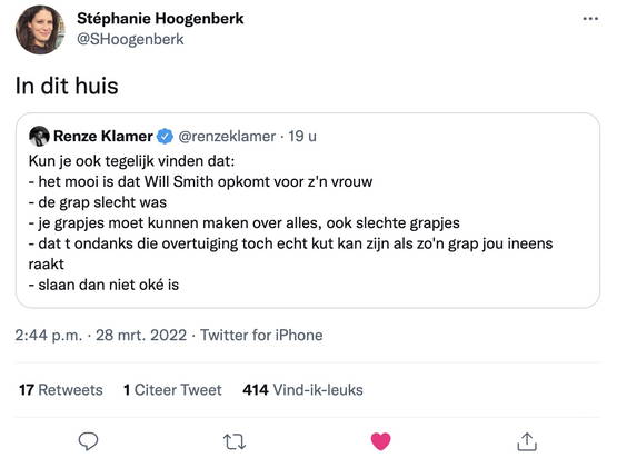 Wierd weet het uit ervaring trouwens