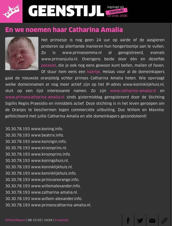 Amalia 18 jaar geleden ook al op de GeenStijl