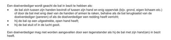 Uit 'KNVB Spelregels Veldvoetbal 2022-2023' Uit 'KNVB Spelregels Veldvoetbal 2022-2023'