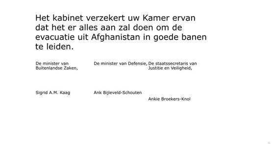 1. Brief aan de Kamer: