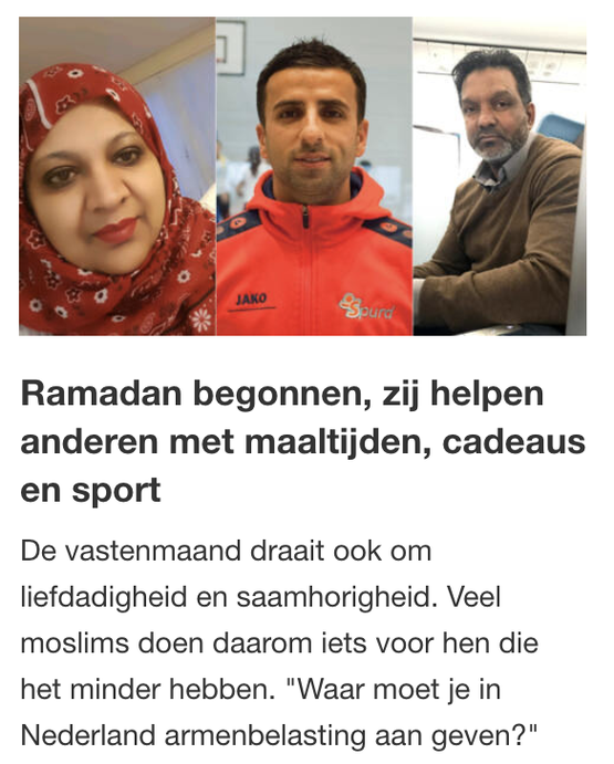 ... veel moslims andere mensen helpen? (NOS)