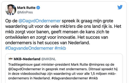 Vertaling: "De tiefus voor je, ondernemer"