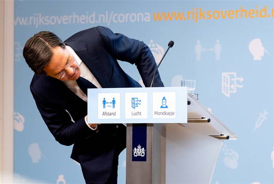 Laatste coronapersco Rutte