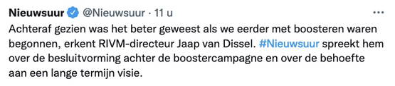 Hadden we maar eerder geboosterd...