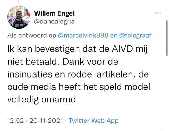 Engel ontkent. Dus het is waar