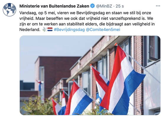 BuZa: "Vrijheid is niet vanzelfsprekend"