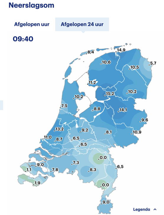 Regen van gisteren - meh