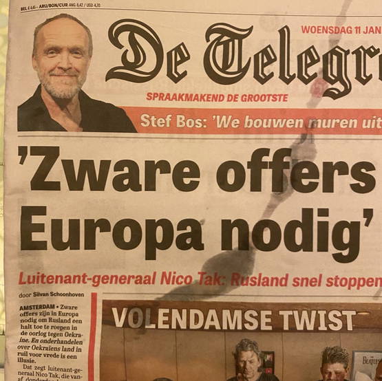 Maar Telegraaf, dit zegt generaal Nico Tak nergens in het artikel?