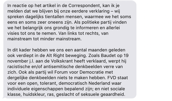 Update 12u00. Verklaring FvD aan GeenStijl: