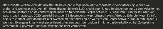 P.S. En z'n huidige functie? Sja...