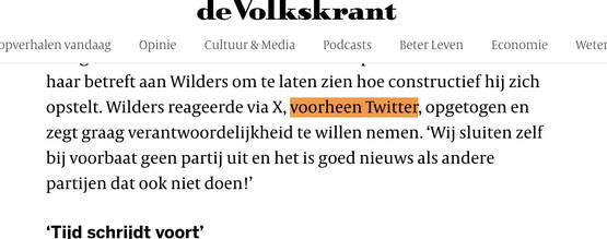 Voorheen Twitter