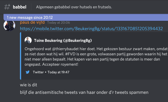 Thierry zit zelf ook te trollen