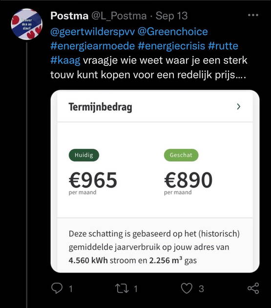 Man heeft een vraag aan z'n energieleverancier