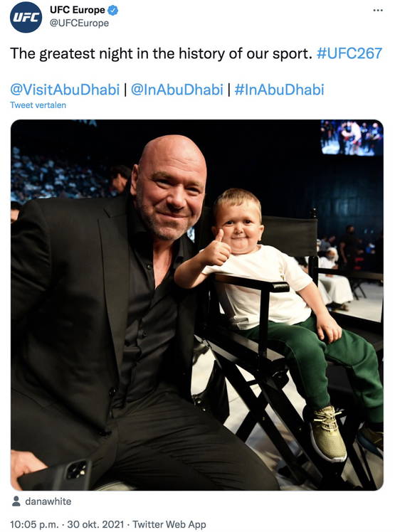 De baas van de UFC en Dana White