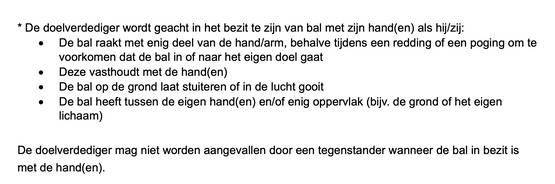 Uit 'KNVB Spelregels Veldvoetbal 2022-2023' Uit 'KNVB Spelregels Veldvoetbal 2022-2023'