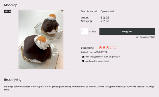 Ondertussen, in de MyCakes Moorkop-webshop...