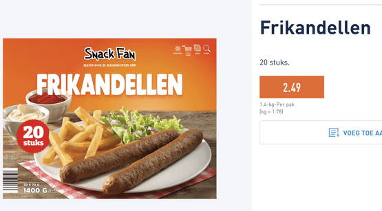 Wat nou inflatie? 20 frikandellen voor 2,49