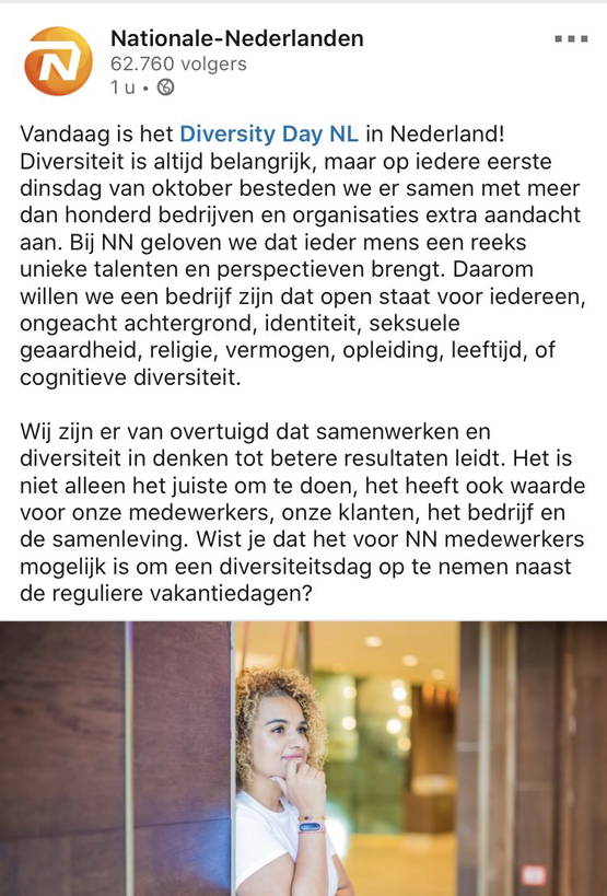 Geen vrije dag. Nee, een DIVERSITEITSDAG! 