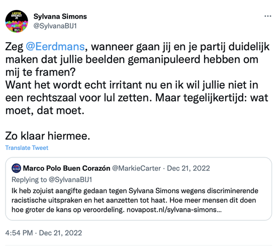 Schuld van Joost Eerdmans!