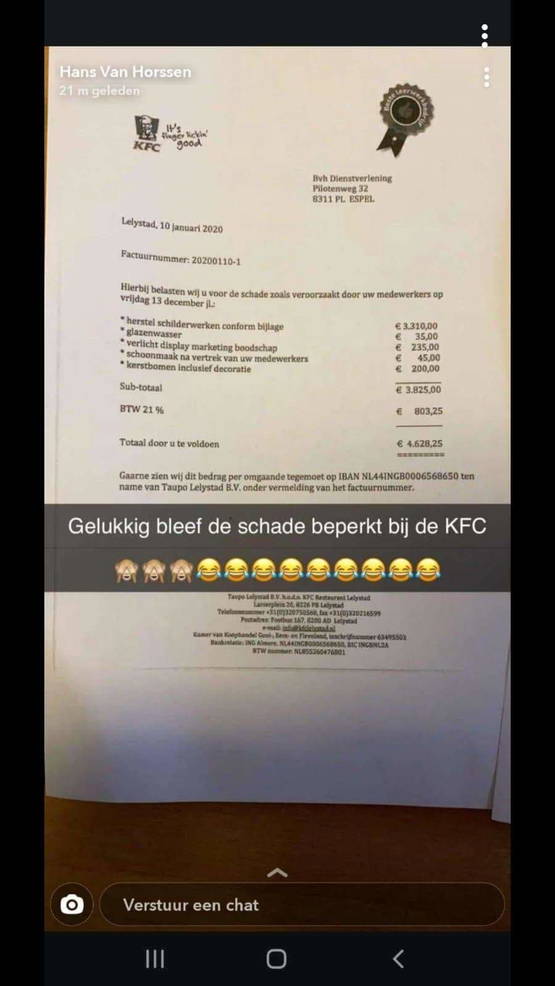 Mail 3. Bertje verbouwde ook een KFC