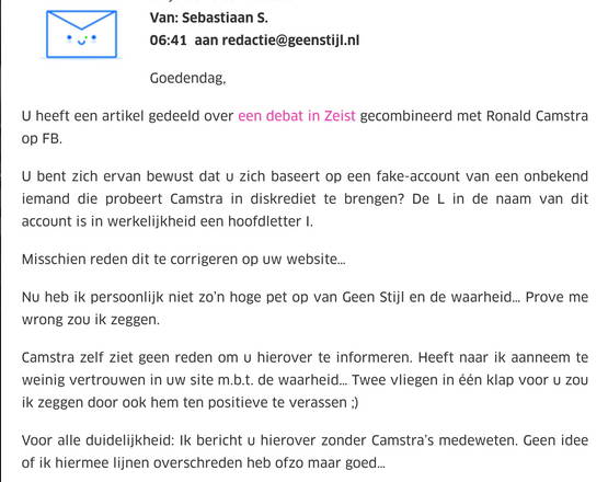 We'll always have deze hallucinante mail van """Sebastiaan Sonneville"""