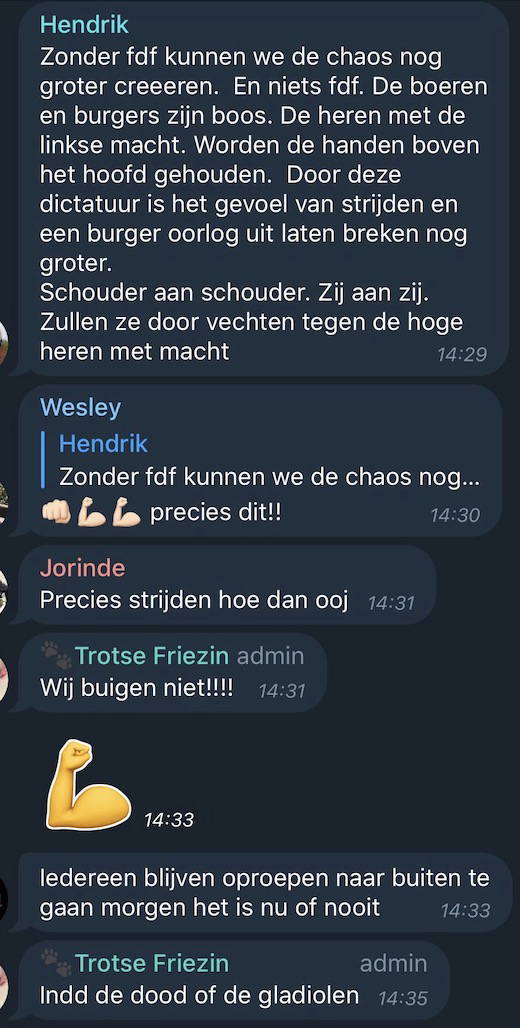 UPDATE - Boeren in chat blijven boos, willen alsnog actie