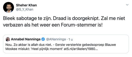 Het zal eens niet (DENK-raadslid)