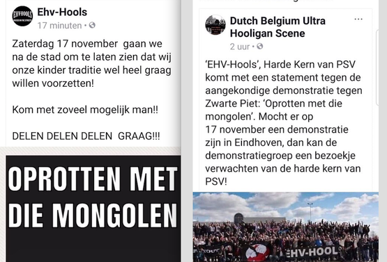 8-10 november. Hooligan Clubjes melden zich op Facebook