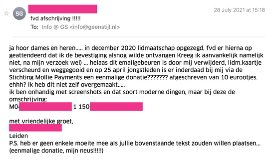 Opgezegd 2020, toch afgeboekt