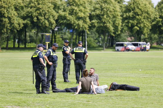 ANP-foto van ongeregeldheden Malieveld