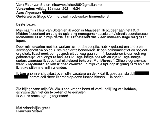 Update: Hier de sollicitatiemails