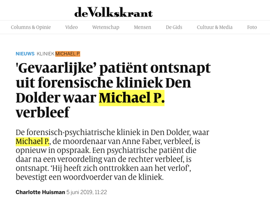 Volkskrant: Link Michael P. blabla lokale media