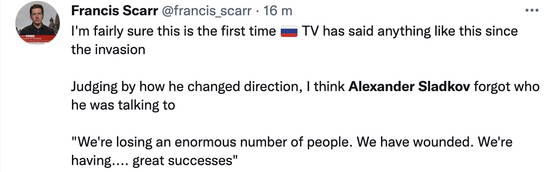 RU war reporter: "We verliezen talloze soldaten" RU war reporter: "We verliezen talloze soldaten"