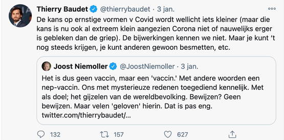 Toch raar. Dit twitterde 'Theo Hiddema' vannacht