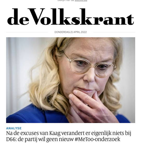 Kaag over Hamer: