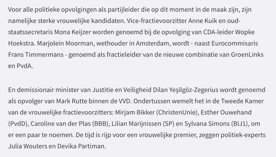 Voor dit soort inzichten heb je "politiek-experts" nodig Voor dit soort inzichten heb je "politiek-experts" nodig