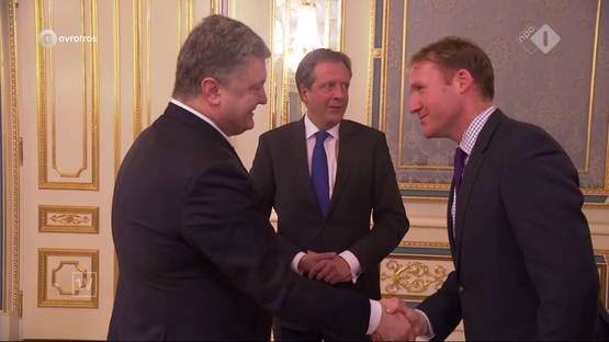 Pechtold, Verhoeven en Poroshenko. Uit privécollectie