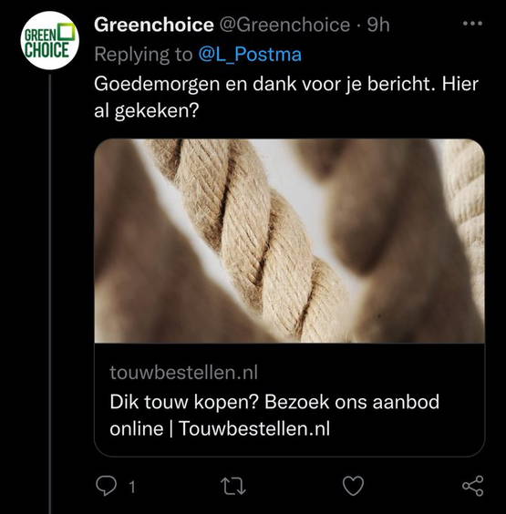 Leverancier is de beroerdste niet en zoekt even mee