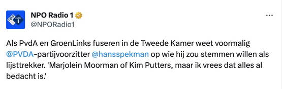 Spekman verklapt wat iedereen al weet