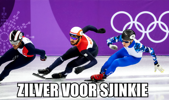 Yes. Plak voor Sjinkie op de 1500m shorttrack