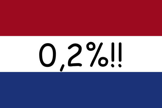 De vlag kan uit