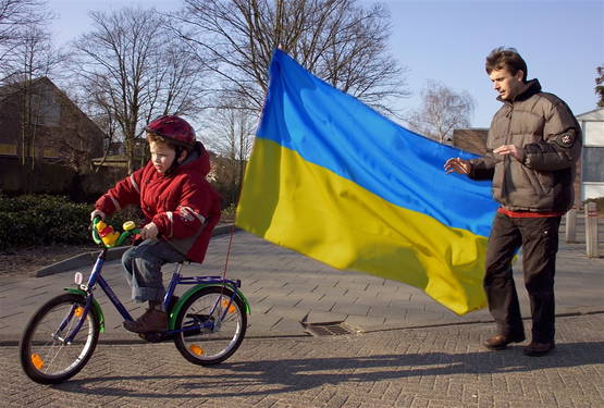 En uiteraard: de vlag van Amsterdam