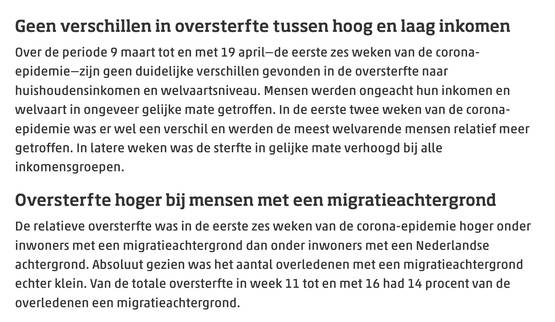 Corona discrimineert nie... een beetje