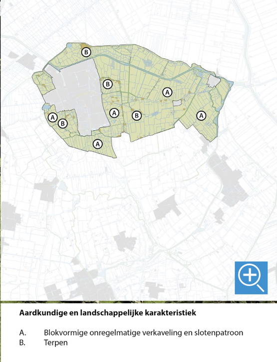 Fopkaart. Meeste terpen staan er niet op