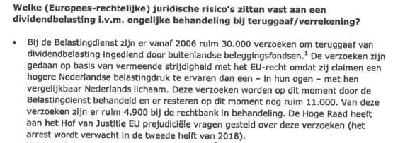 Dividendbelasting staat onder juridische druk, maar...