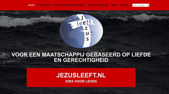 3. De homepage van JEZUS LEEFT!