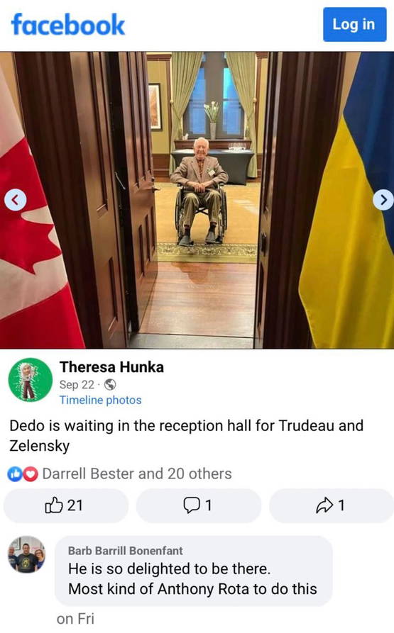 Schoondochter: "Deda is waiting in the reception hall for Trudeau and Zelensky"